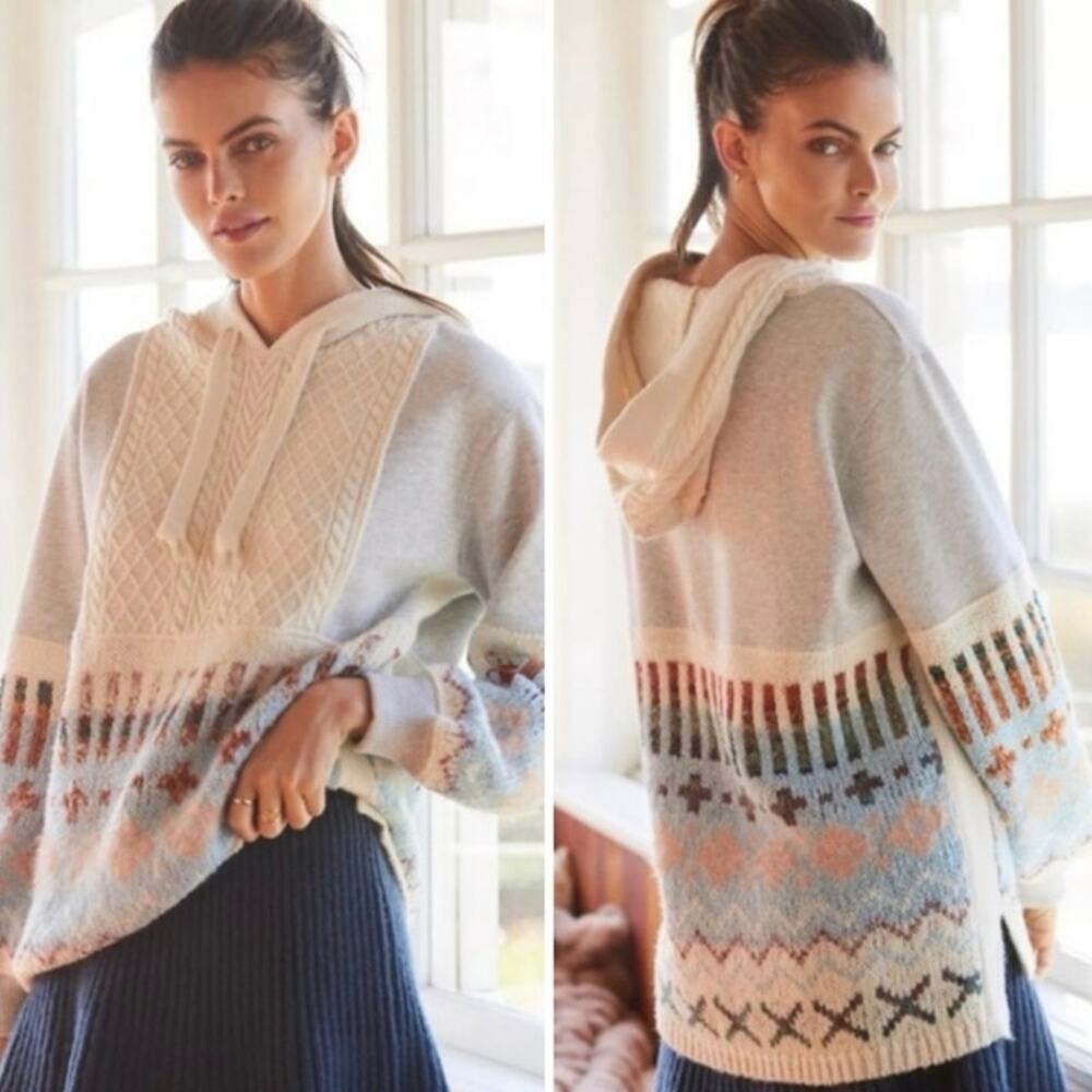 Anthropologie Daily Practice Sylvia Contrast Sweater